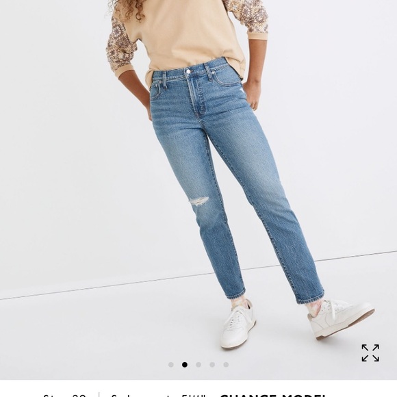 Madewell Mid-Rise Perfect Vintage Jean in Ainsdale Wash: Knee-Rip Edition - Picture 4 of 13